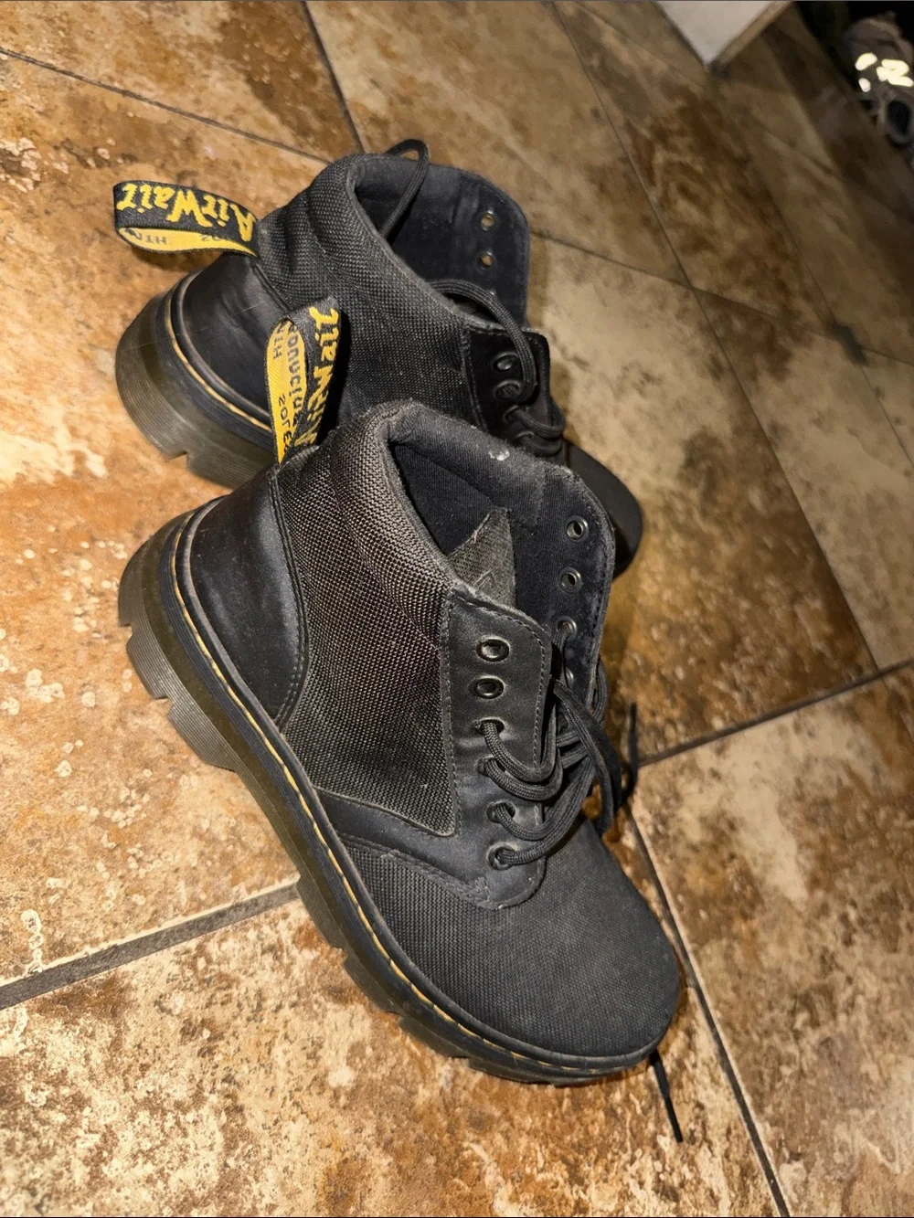 Men's Black Canvas Lace-Up Dr. Martens